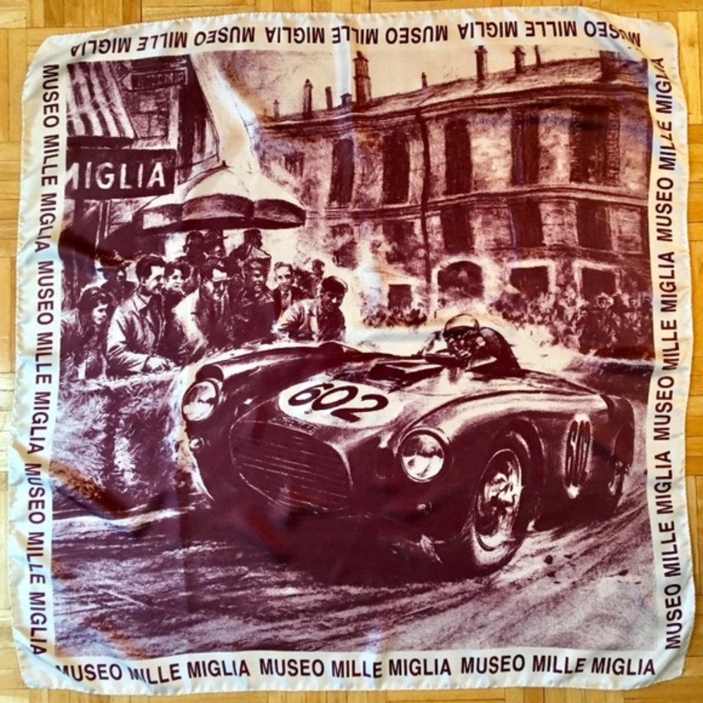 Silk Scarf - Prestigious Mille Miglia Race - Italy